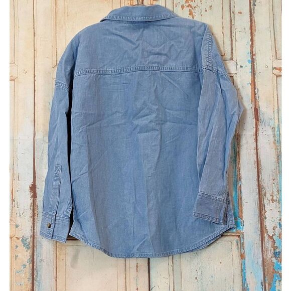 There Abouts Girls Size XS 6/6x Blue Button Up Long Sleeve Collared Casual - Picture 5 of 10